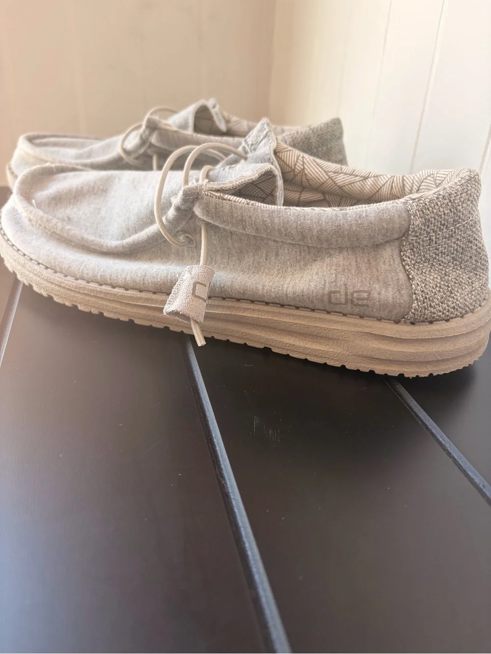 Men's Hey Dudes Slip-On Sneakers in Light Gray